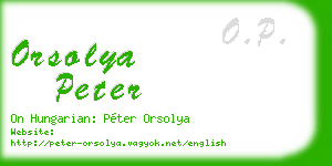 orsolya peter business card