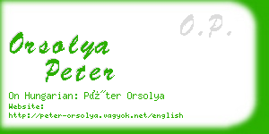 orsolya peter business card